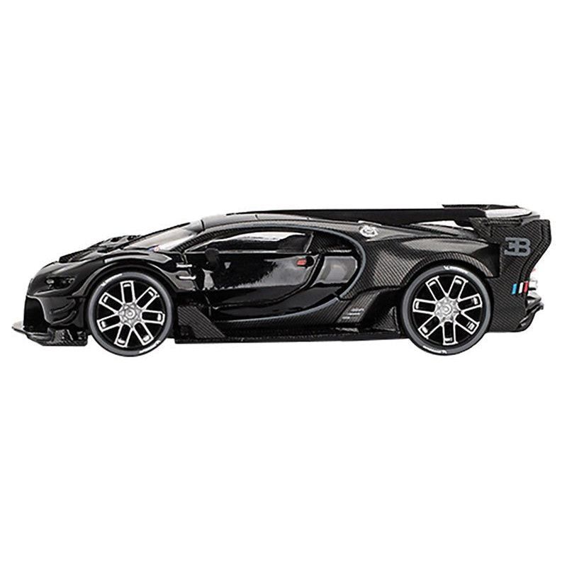 Bugatti Vision Gran Turismo Black and Carbon Limited Edition 1/64 Diecast Model Car by Mini GT - Mini GT - ModelCars.com