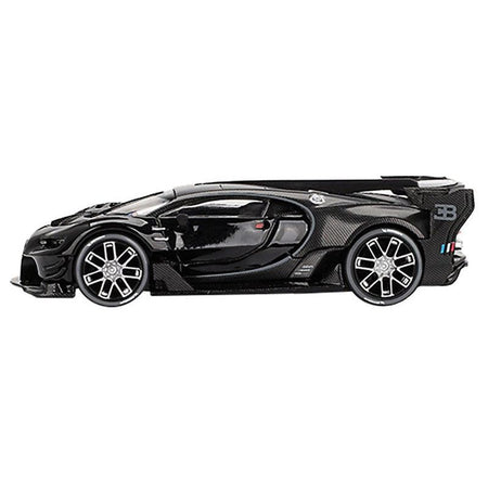 Bugatti Vision Gran Turismo Black and Carbon Limited Edition 1/64 Diecast Model Car by Mini GT - Mini GT - ModelCars.com