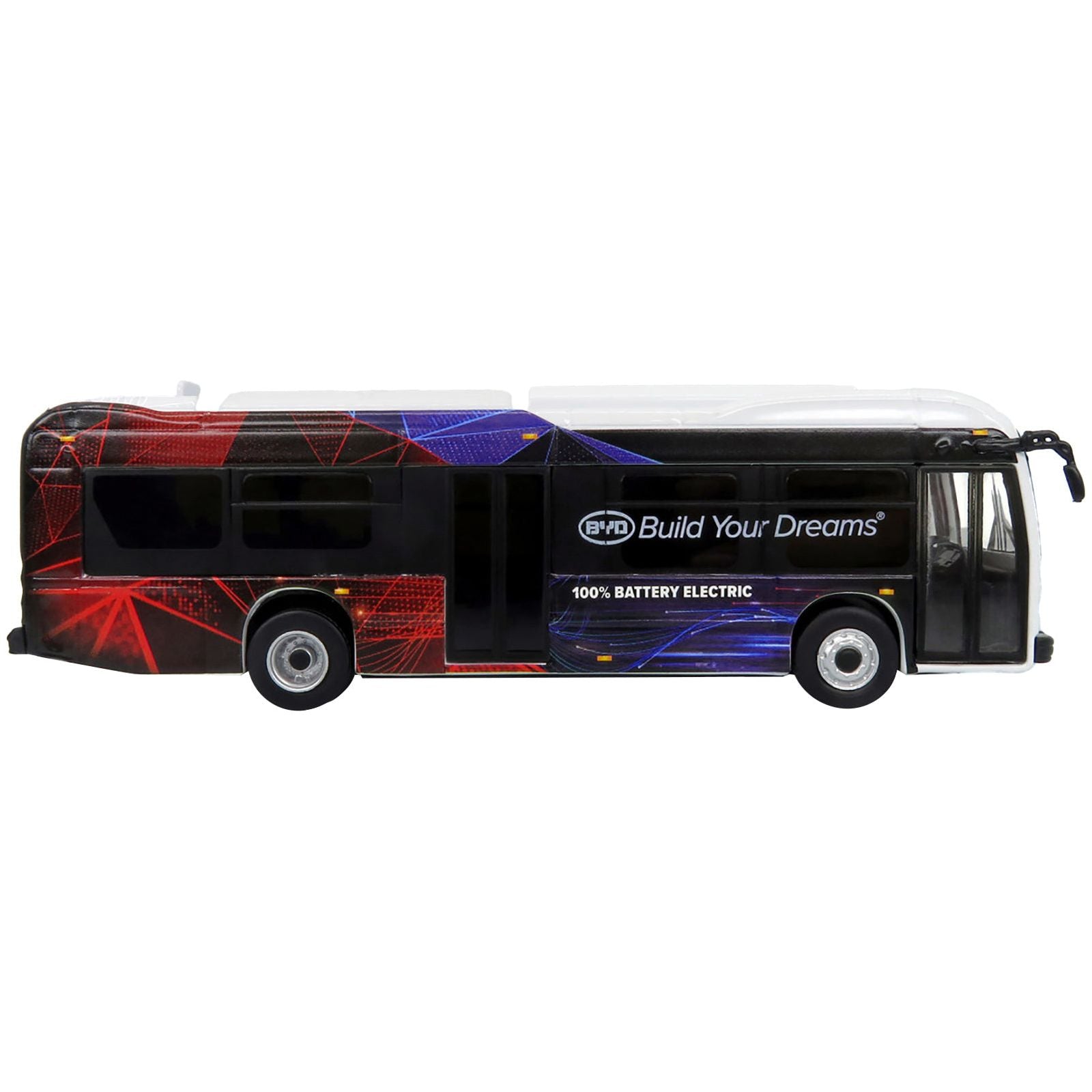 BYD K8M Electric Transit Bus "Build Your Dreams" Corporate Livery Limited Edition 1/87 (HO) Diecast Model by Iconic Replicas - Iconic Replicas - ModelCars.com