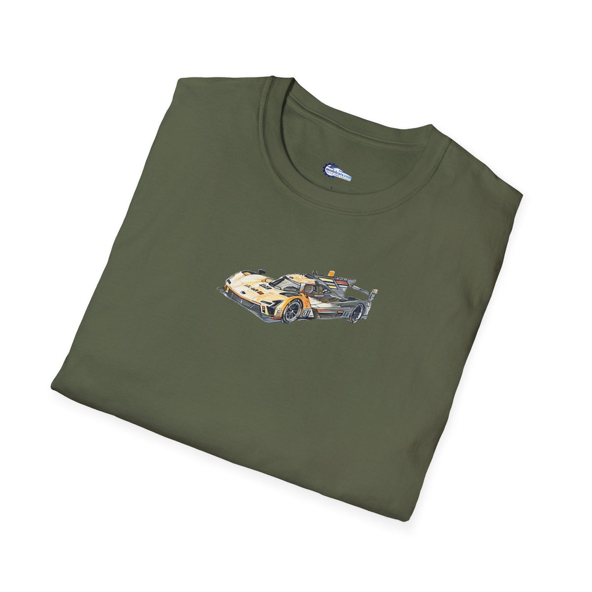 Cadillac V-Series Sketch-Art Le Mans Style T-Shirt, Car Enthusiast Gift, Race Car Fan Shirt,-Modelcars.com-ModelCars.com