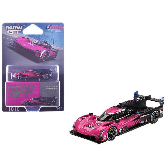 Cadillac V-Series.R #01 Sebastien Bourdais - Scott Dixon - Renger van der Zande "Cadillac Racing" Winner IMSA "Petit Le Mans" (2024) Limited Edition 1/64 Diecast Model Car by Mini GT-Mini GT-ModelCars.com
