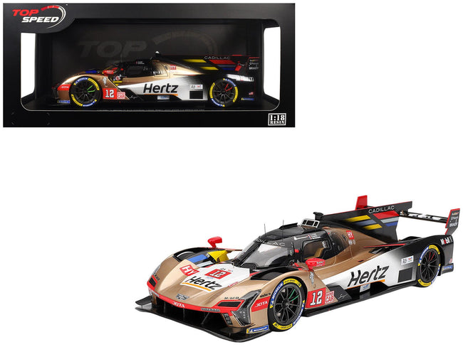 Cadillac V-Series.R 12 Alex Lynn - Norman Nato - Will Stevens "Cadillac Hertz Team Jota" FIA WEC "24 Hours of Le Mans" (2025) 1/18 Model Car by Top Speed-Top Speed-ModelCars.com