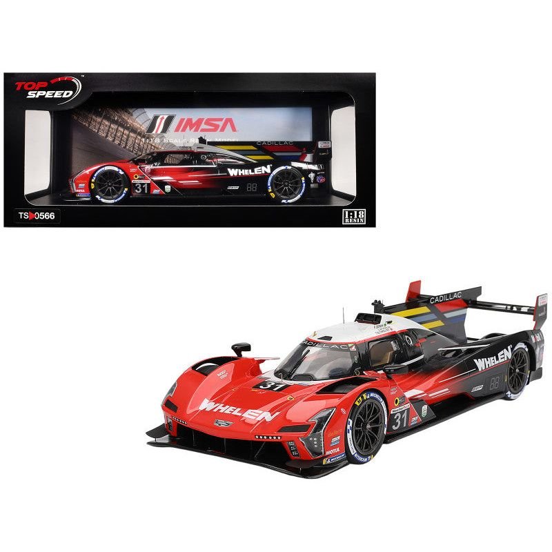 Cadillac V-Series.R #31 Jack Aitken - Tom Blomqvist - Pipo Derani "Whelen Cadillac Racing" 2nd Place IMSA "24 Hours of Daytona" (2024) 1/18 Model Car by Top Speed-Top Speed-ModelCars.com