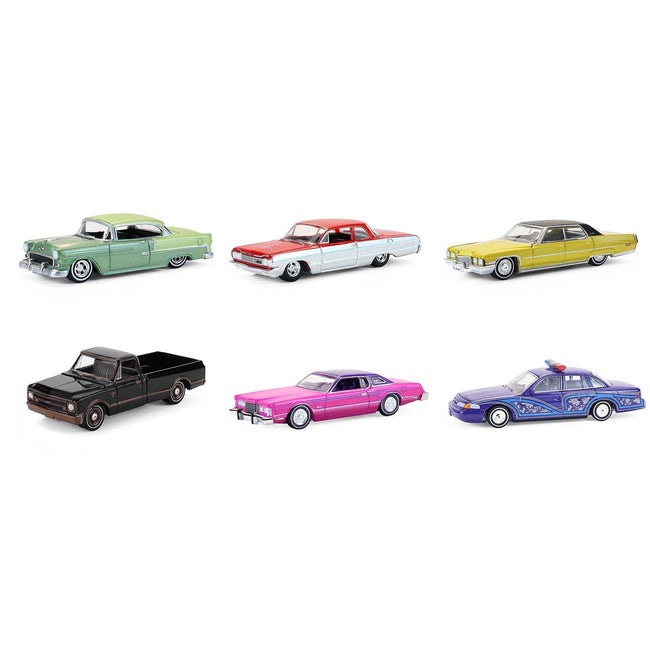 "California Lowriders" Series 7 Set of 6 pieces 1/64 Diecast Model Cars by Greenlight-Greenlight-ModelCars.com