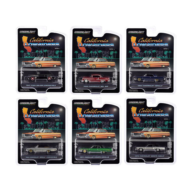 "California Lowriders" Set of 6 pieces Series 5 1/64 Diecast Model Cars by Greenlight - Greenlight - ModelCars.com