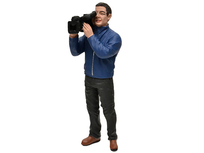 Camera Man Figurine I "Camera Crew" for 1/18 Scale Models by American Diorama-American Diorama-ModelCars.com