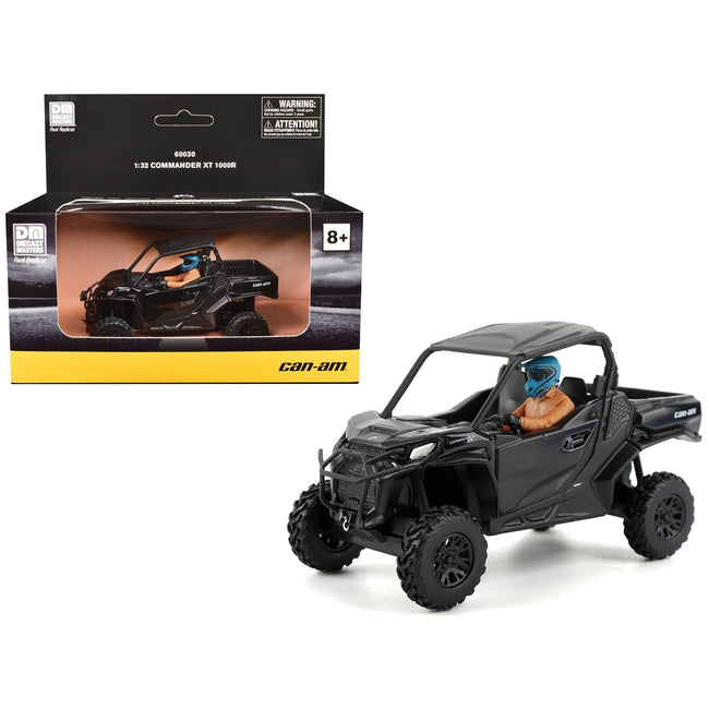 Can-Am Commander XT 1000R Matt Black with Driver Figure 1/32 Diecast Model by BRP Models-BRP Models-ModelCars.com
