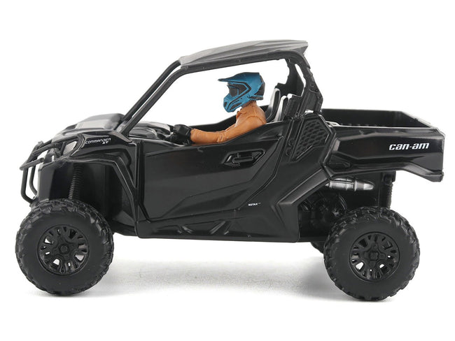 Can-Am Commander XT 1000R Matt Black with Driver Figure 1/32 Diecast Model by BRP Models-BRP Models-ModelCars.com