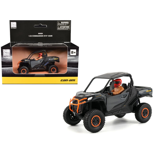 Can-Am Commander XT-P 1000R Gray and Orange with Driver Figure 1/32 Diecast Model by BRP Models-BRP Models-ModelCars.com