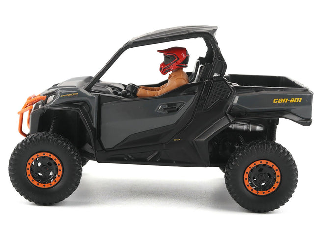 Can-Am Commander XT-P 1000R Gray and Orange with Driver Figure 1/32 Diecast Model by BRP Models-BRP Models-ModelCars.com