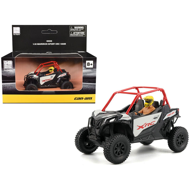 Can-Am Maverick Sport XRC 1000R Red and Gray with Driver Figure 1/32 Diecast Model by BRP Models-BRP Models-ModelCars.com