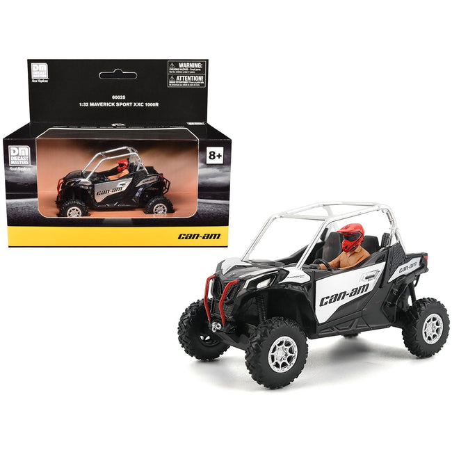 Can-Am Maverick Sport XXC 1000R Silver Metallic and Black with Driver Figure 1/32 Diecast Model by BRP Models-BRP Models-ModelCars.com