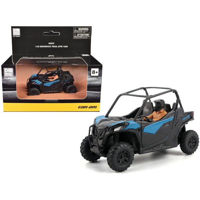 Can-Am Maverick Trail DPS 1000 Blue and Black with Driver Figure 1/32 Diecast Model by BRP Models-BRP Models-ModelCars.com