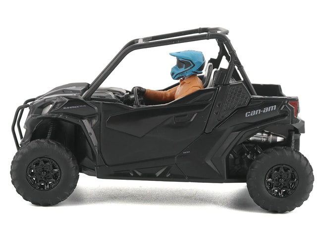 Can-Am Maverick Trail DPS 1000 Matt Black with Driver Figure 1/32 Diecast Model by BRP Models-BRP Models-ModelCars.com