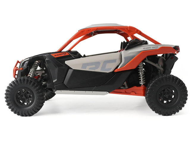 Can-Am Maverick X3 X RC Turbo RR Chalk Gray and Orange 1/12 Diecast Model by BRP Models-BRP Models-ModelCars.com