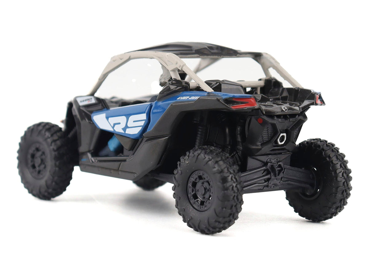 Can-Am Maverick X3 X RS Turbo RR Intense Blue and Chalk Gray with Driver Figure 1/32 Diecast Model by BRP Models-BRP Models-ModelCars.com