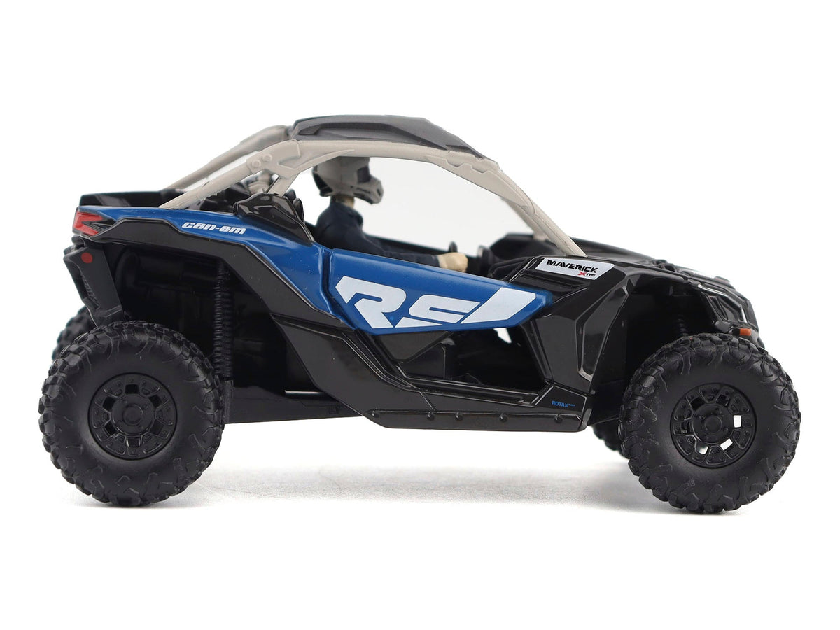 Can-Am Maverick X3 X RS Turbo RR Intense Blue and Chalk Gray with Driver Figure 1/32 Diecast Model by BRP Models-BRP Models-ModelCars.com