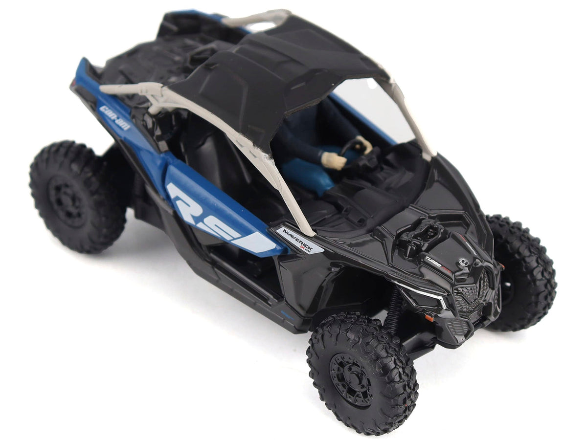 Can-Am Maverick X3 X RS Turbo RR Intense Blue and Chalk Gray with Driver Figure 1/32 Diecast Model by BRP Models-BRP Models-ModelCars.com
