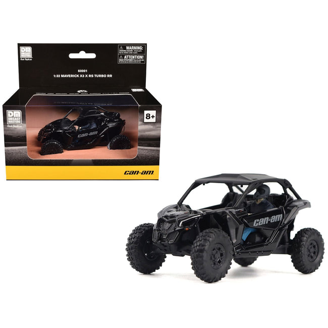 Can-Am Maverick X3 X RS Turbo RR Triple Black with Driver Figure 1/32 Diecast Model by BRP Models-BRP Models-ModelCars.com