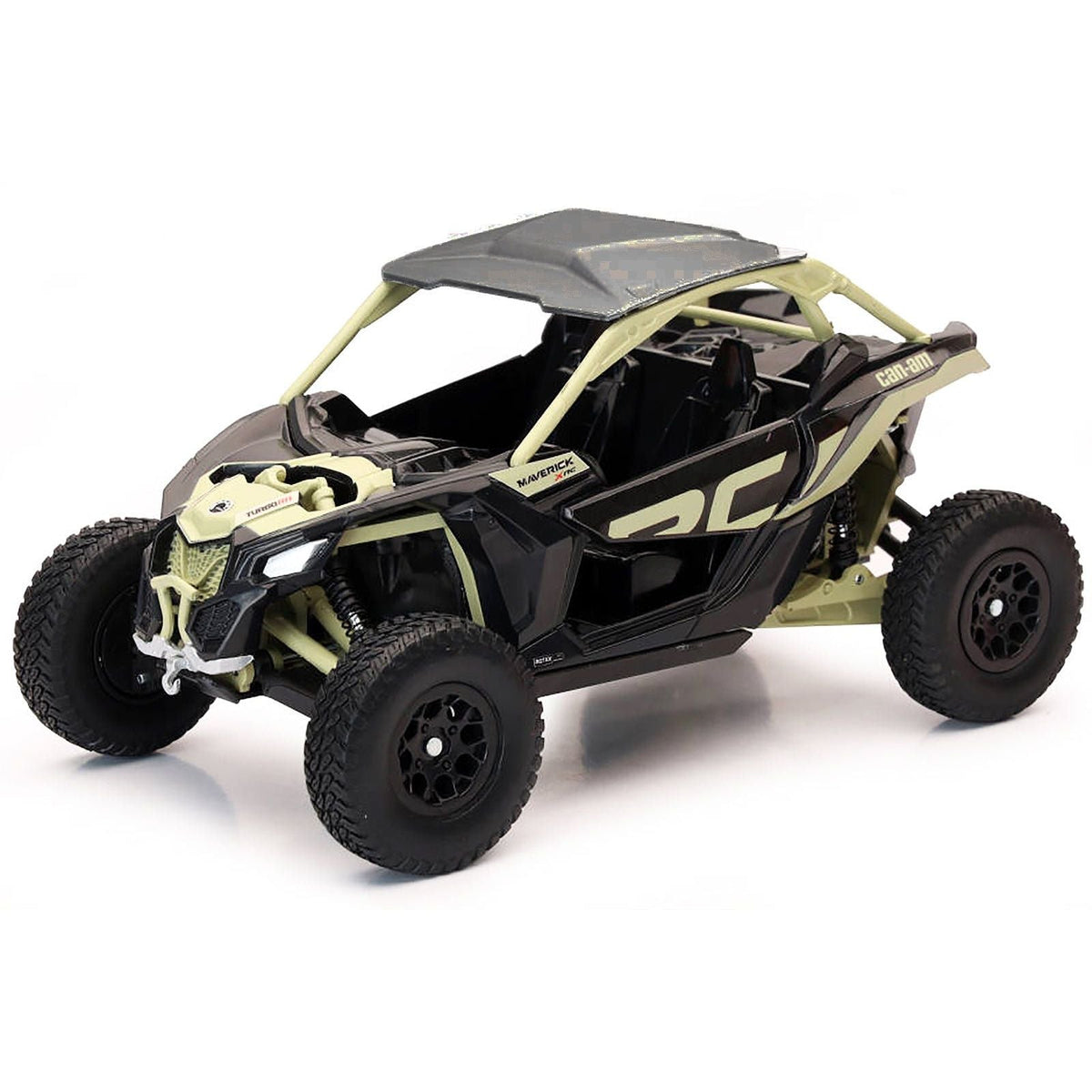 Can-Am Maverick X3 XRC Turbo ATV Tan and Black with Silver Top cast 1/18 Diecast Model by New Ray-New Ray-ModelCars.com