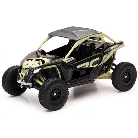 Can-Am Maverick X3 XRC Turbo ATV Tan and Black with Silver Top cast 1/18 Diecast Model by New Ray-New Ray-ModelCars.com