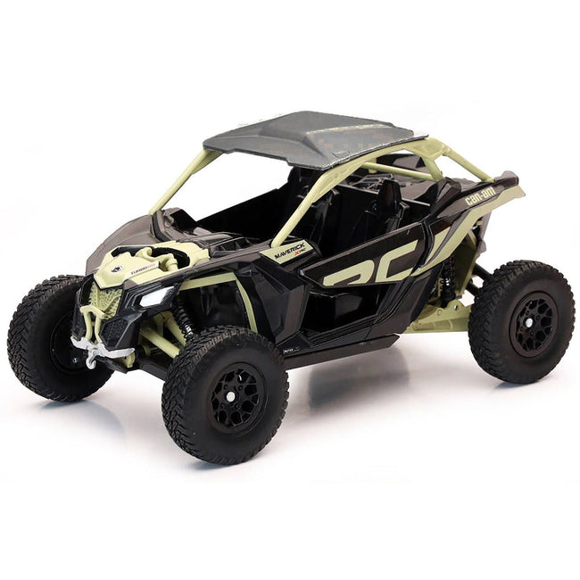 Can-Am Maverick X3 XRC Turbo ATV Tan and Black with Silver Top cast 1/18 Diecast Model by New Ray-New Ray-ModelCars.com