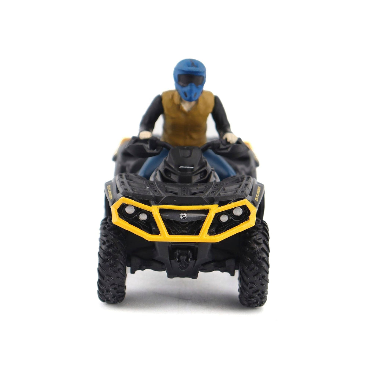 Can-Am Outlander XT-P 1000R ATV Iron Gray and Neo Yellow with Driver Figure 1/32 Diecast Model by BRP Models-BRP Models-ModelCars.com