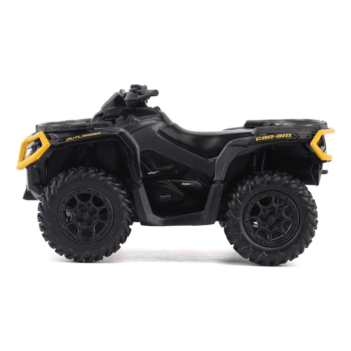 Can-Am Outlander XT-P 1000R ATV Iron Gray and Neo Yellow with Driver Figure 1/32 Diecast Model by BRP Models-BRP Models-ModelCars.com