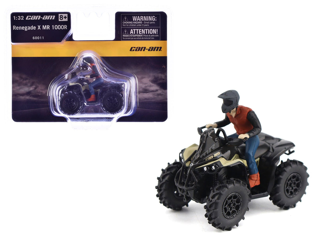 Can-Am Renegade X MR 1000R ATV Desert Tan with Driver Figure 1/32 Diecast Model by BRP Models-BRP Models-ModelCars.com