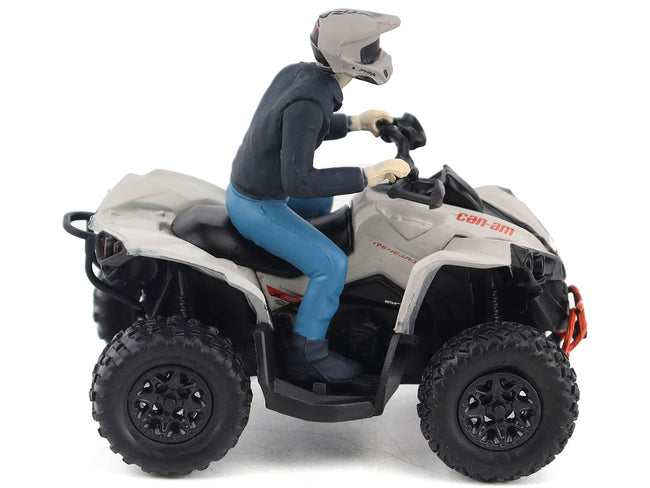 Can-Am Renegade X XC 1000R ATV Chalk Gray with Driver Figure 1/32 Diecast Model by BRP Models-BRP Models-ModelCars.com