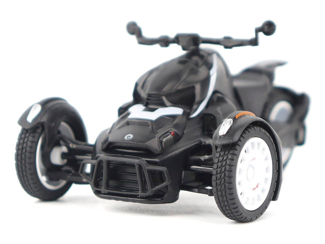 Can-Am Ryker Rally 3-Wheel Motorcycle Ghost Black 1/32 Diecast Model by BRP Models-BRP Models-ModelCars.com
