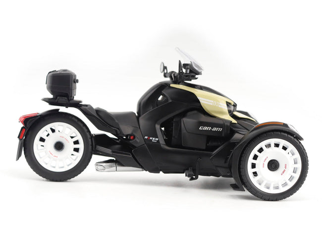 Can-Am Ryker Rally 3-Wheel Motorcycle Sand Storm and Black 1/12 Diecast Model by BRP Models-BRP Models-ModelCars.com