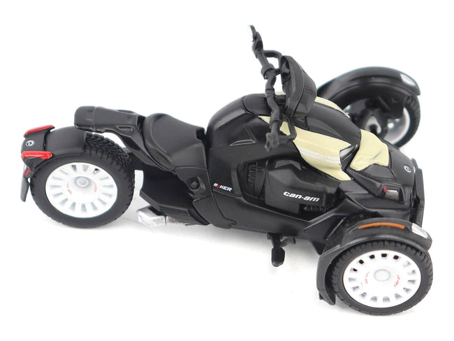Can-Am Ryker Rally 3-Wheel Motorcycle Sand Storm and Black 1/32 Diecast Model by BRP Models-BRP Models-ModelCars.com