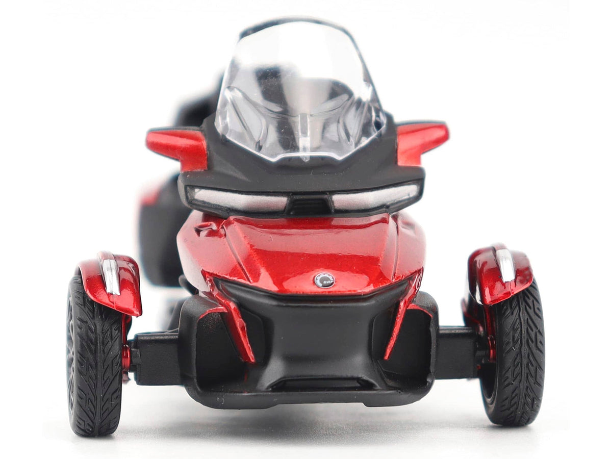Can-Am Spyder RT Limited 3-Wheel Motorcycle Deep Marsala Red Metallic with Driver Figure 1/32 Diecast Model by BRP Models-BRP Models-ModelCars.com