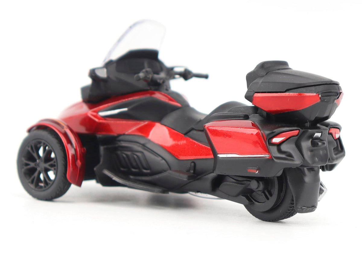 Can-Am Spyder RT Limited 3-Wheel Motorcycle Deep Marsala Red Metallic with Driver Figure 1/32 Diecast Model by BRP Models-BRP Models-ModelCars.com