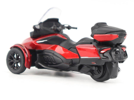 Can-Am Spyder RT Limited 3-Wheel Motorcycle Deep Marsala Red Metallic with Driver Figure 1/32 Diecast Model by BRP Models-BRP Models-ModelCars.com