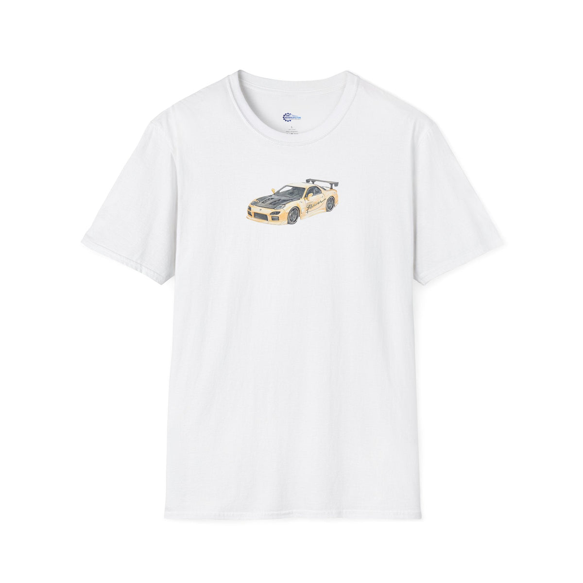 Car Enthusiast Tee, JDM Tuner Shirt, Sketch Art Mazda 1993 RX-7-Modelcars.com-ModelCars.com