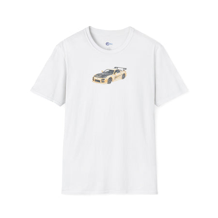 Car Enthusiast Tee, JDM Tuner Shirt, Sketch Art Mazda 1993 RX-7-Modelcars.com-ModelCars.com