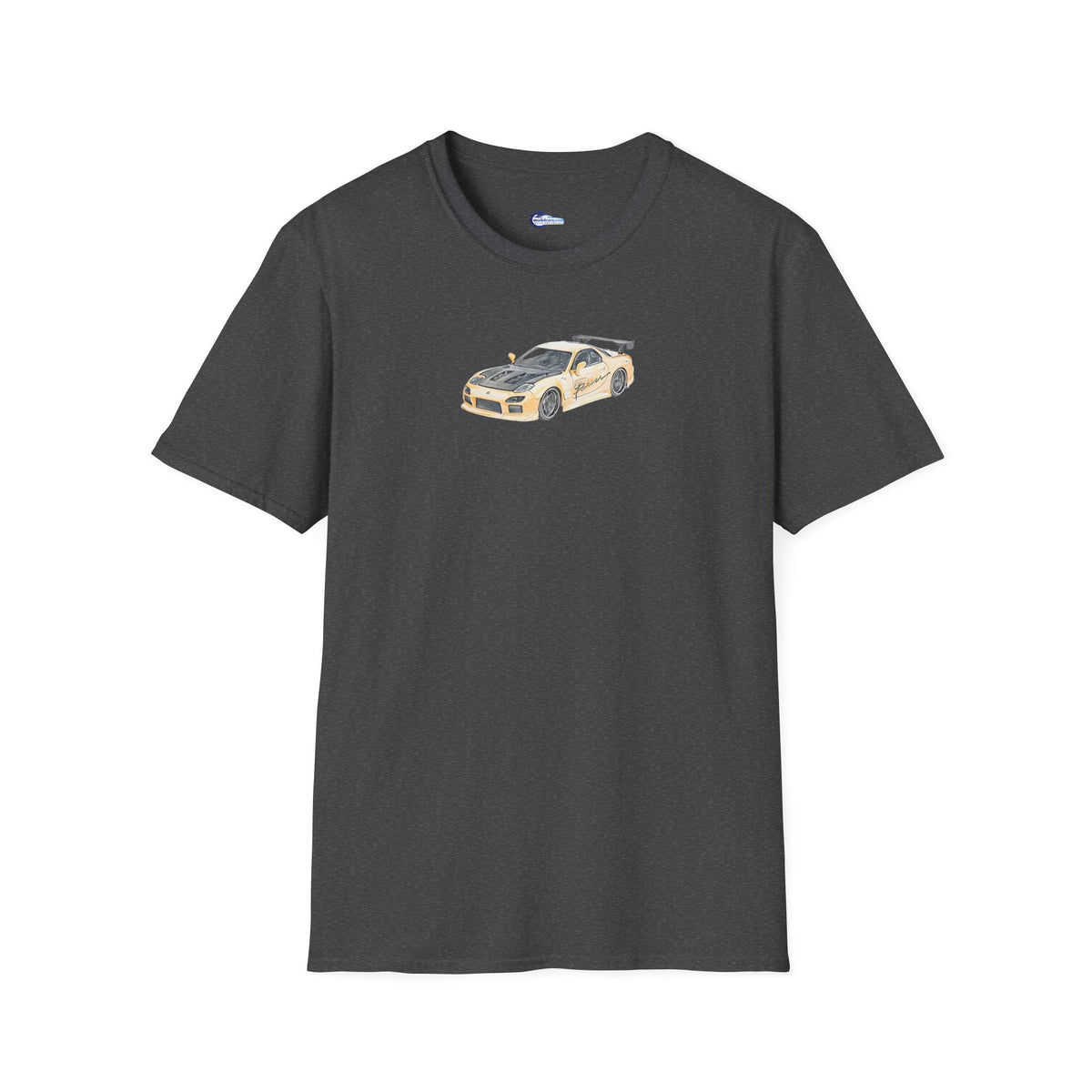 Car Enthusiast Tee, JDM Tuner Shirt, Sketch Art Mazda 1993 RX-7-Modelcars.com-ModelCars.com