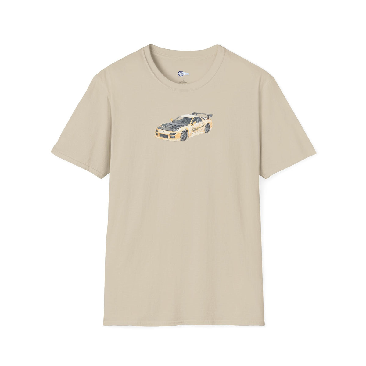 Car Enthusiast Tee, JDM Tuner Shirt, Sketch Art Mazda 1993 RX-7-Modelcars.com-ModelCars.com