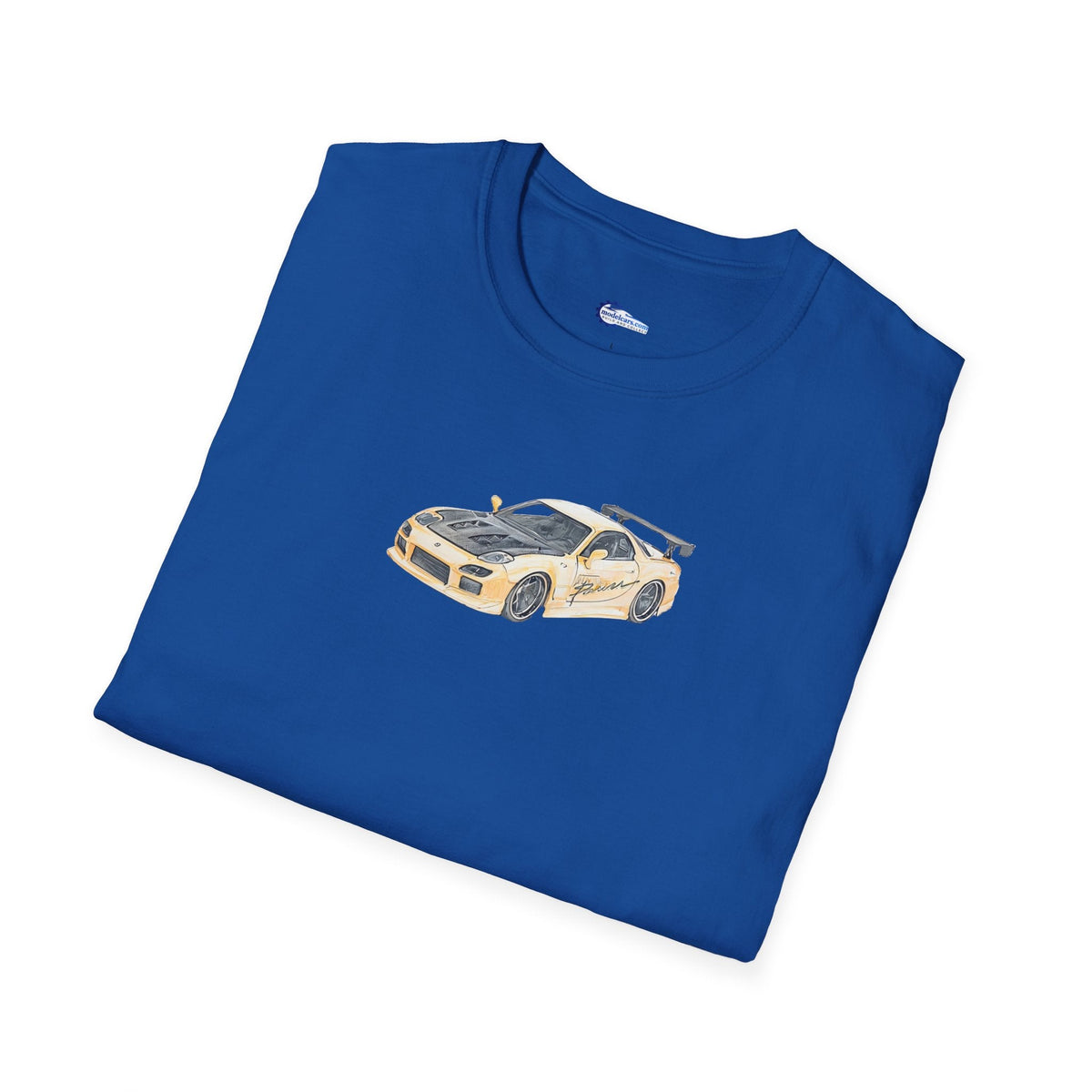 Car Enthusiast Tee, JDM Tuner Shirt, Sketch Art Mazda 1993 RX-7-Modelcars.com-ModelCars.com