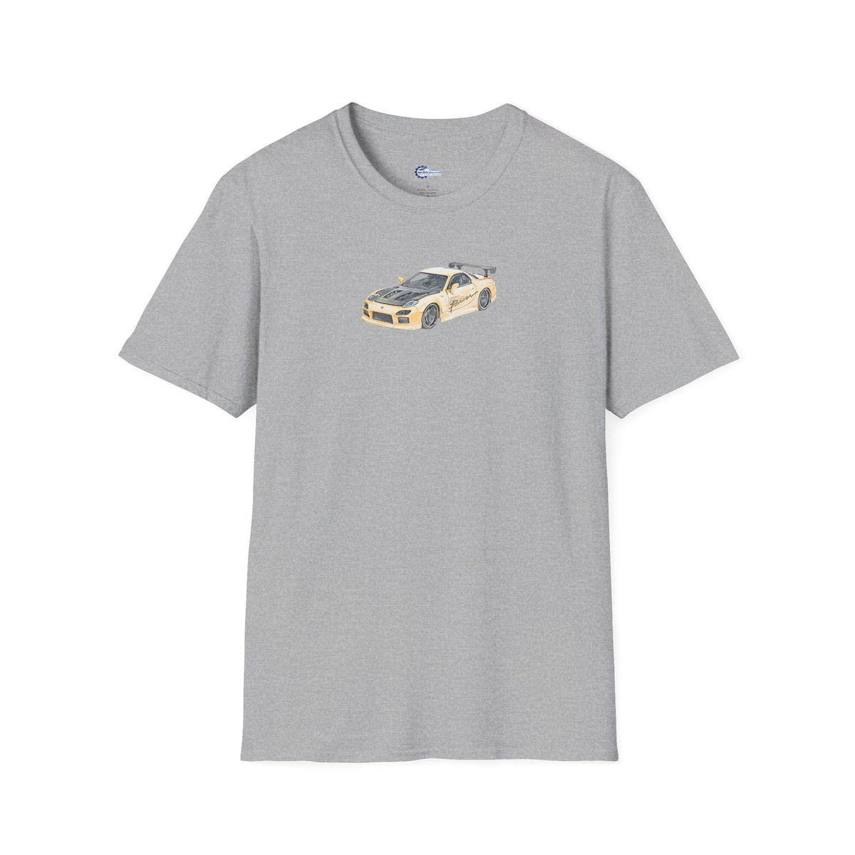 Car Enthusiast Tee, JDM Tuner Shirt, Sketch Art Mazda 1993 RX-7-Modelcars.com-ModelCars.com
