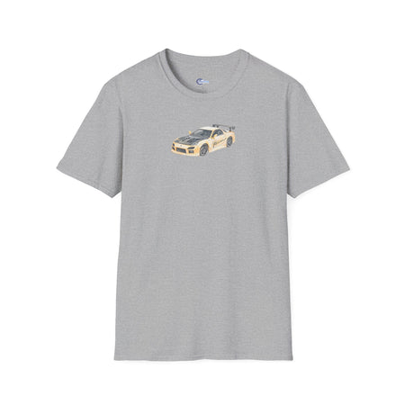 Car Enthusiast Tee, JDM Tuner Shirt, Sketch Art Mazda 1993 RX-7-Modelcars.com-ModelCars.com
