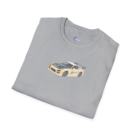 Car Enthusiast Tee, JDM Tuner Shirt, Sketch Art Mazda 1993 RX-7-Modelcars.com-ModelCars.com