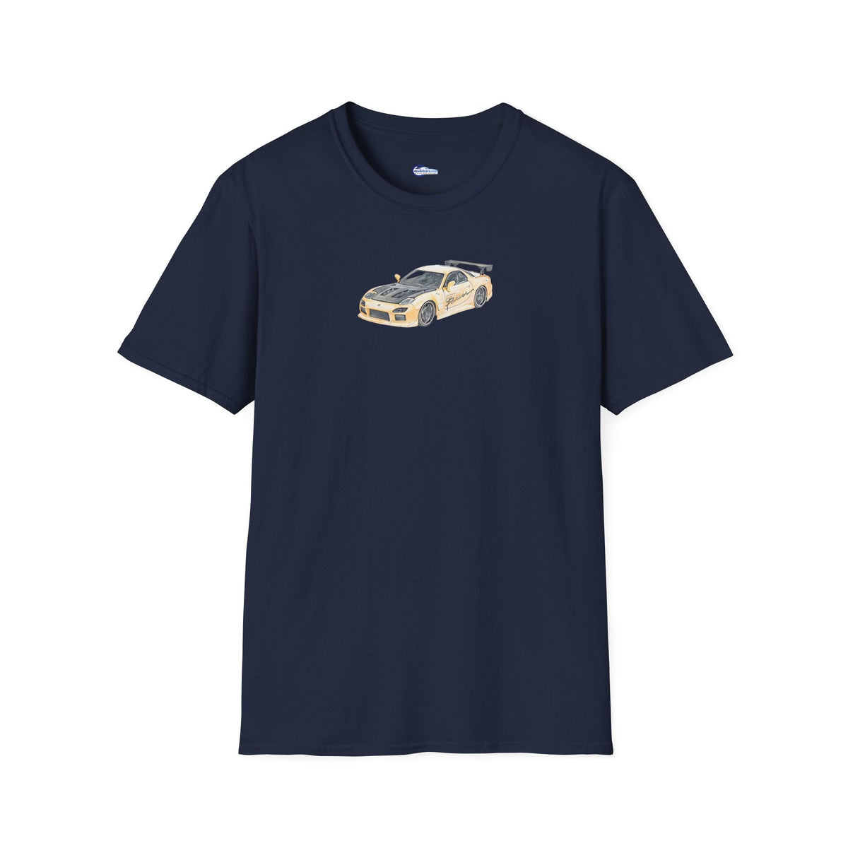 Car Enthusiast Tee, JDM Tuner Shirt, Sketch Art Mazda 1993 RX-7-Modelcars.com-ModelCars.com