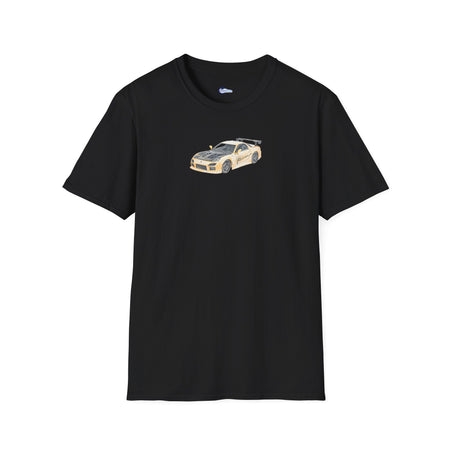 Car Enthusiast Tee, JDM Tuner Shirt, Sketch Art Mazda 1993 RX-7-Modelcars.com-ModelCars.com