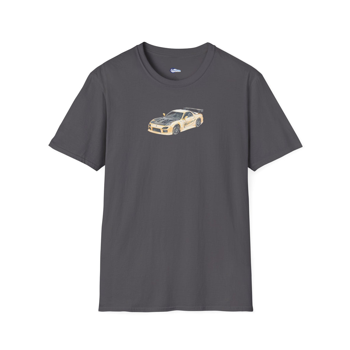 Car Enthusiast Tee, JDM Tuner Shirt, Sketch Art Mazda 1993 RX-7-Modelcars.com-ModelCars.com