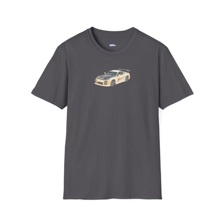 Car Enthusiast Tee, JDM Tuner Shirt, Sketch Art Mazda 1993 RX-7-Modelcars.com-ModelCars.com