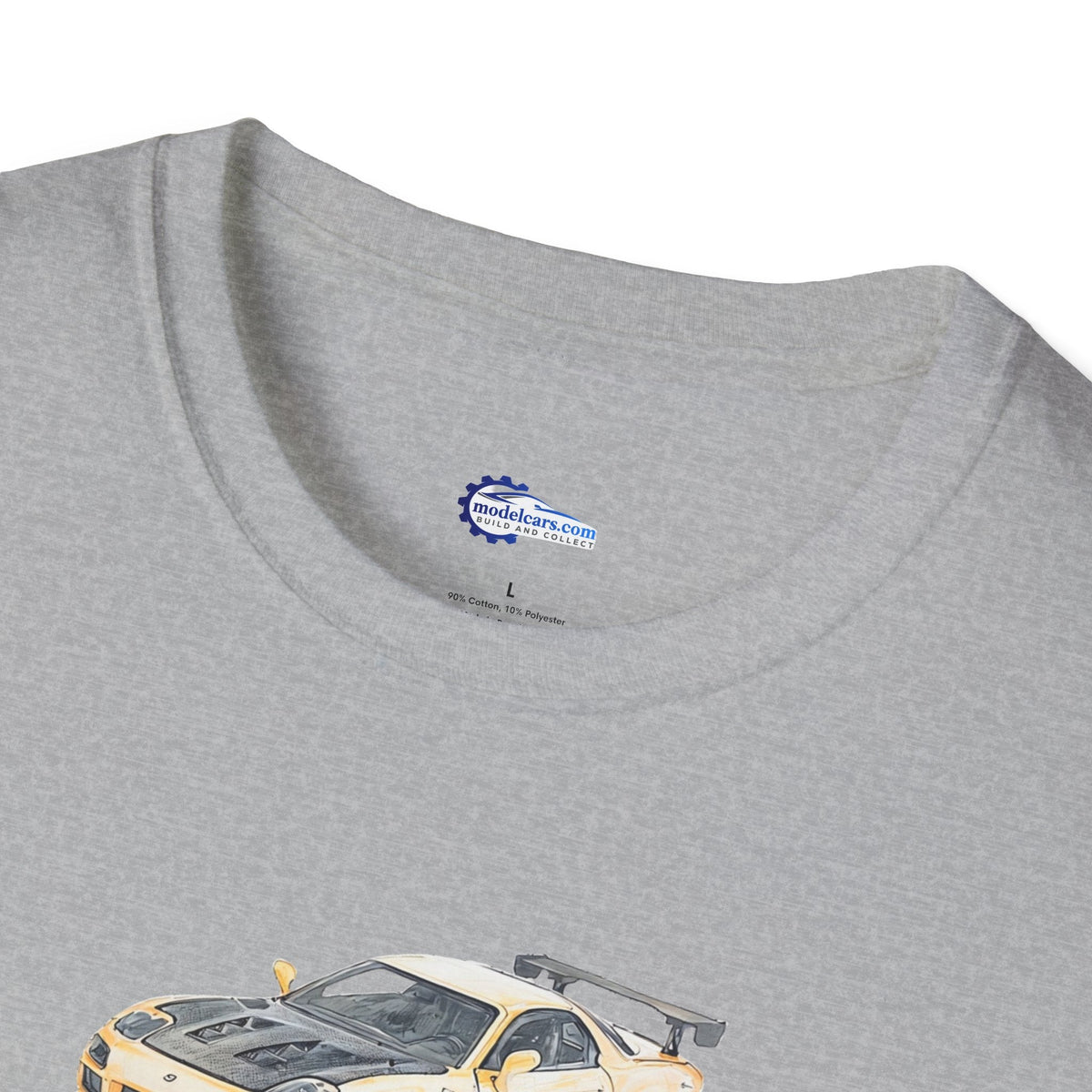Car Enthusiast Tee, JDM Tuner Shirt, Sketch Art Mazda 1993 RX-7-Modelcars.com-ModelCars.com