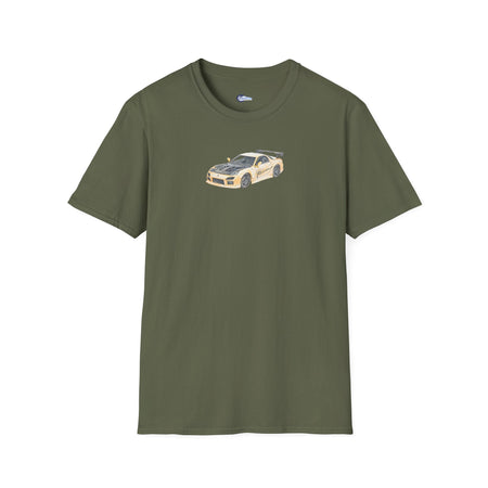 Car Enthusiast Tee, JDM Tuner Shirt, Sketch Art Mazda 1993 RX-7-Modelcars.com-ModelCars.com